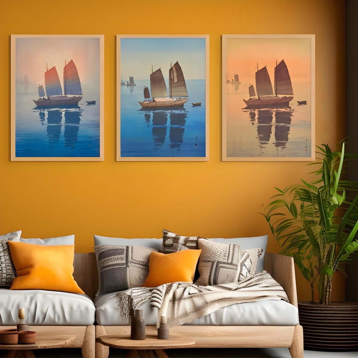 Póster de Arte - Conjunto Especial 'Barcos de Vela' - Ala Japonesa