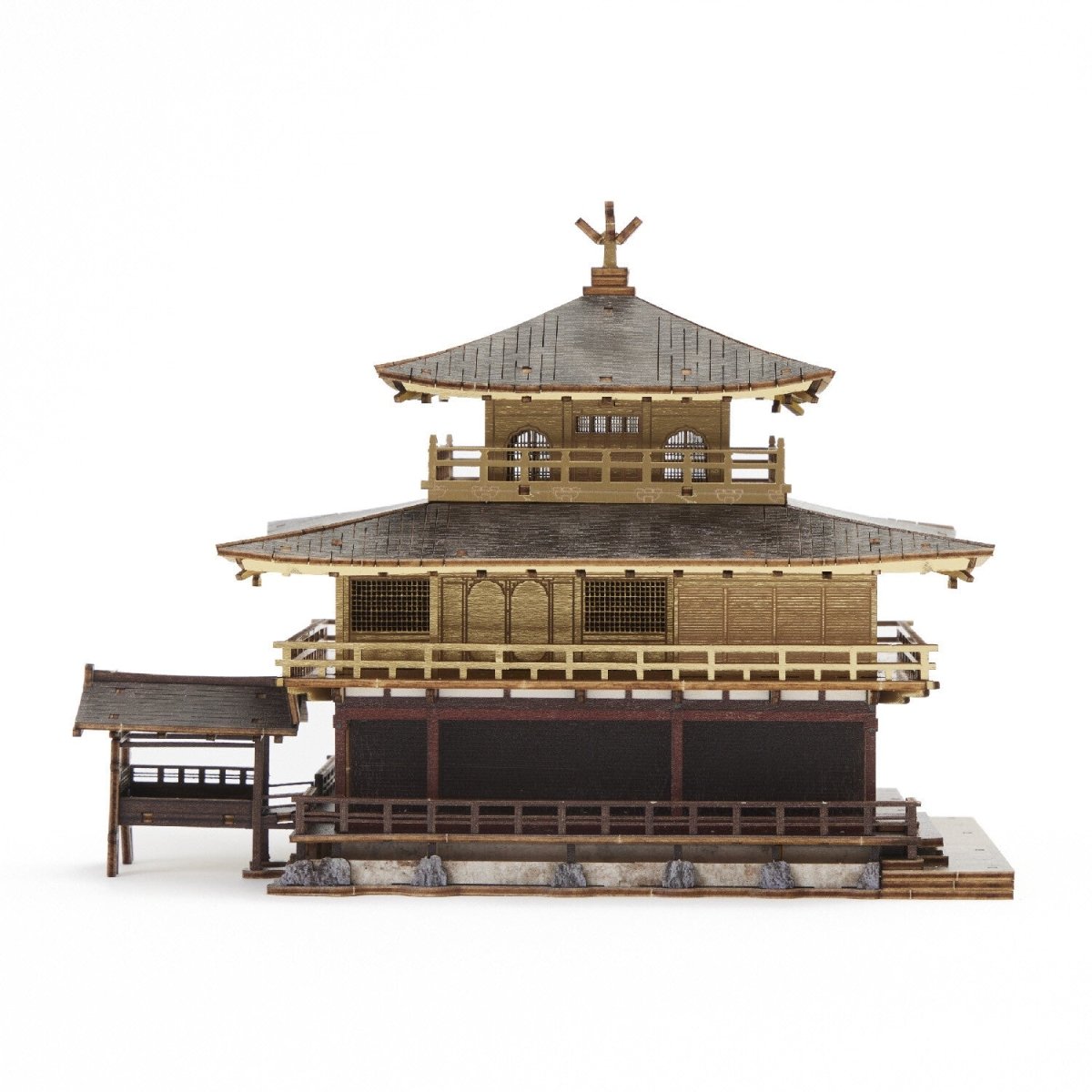 El Templo Kinkaku-ji (versión coloreada) - Rompecabezas 3D de Arte - Ala Japonesa