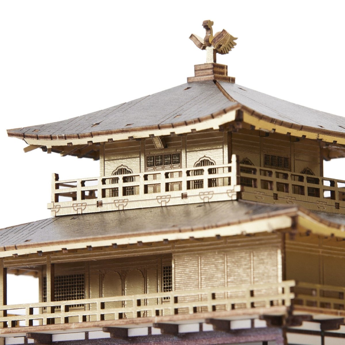 El Templo Kinkaku-ji (versión coloreada) - Rompecabezas 3D de Arte - Ala Japonesa