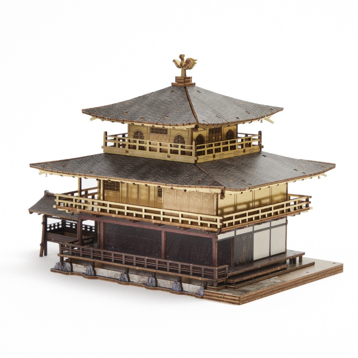 El Templo Kinkaku-ji (versión coloreada) - Rompecabezas 3D de Arte - Ala Japonesa