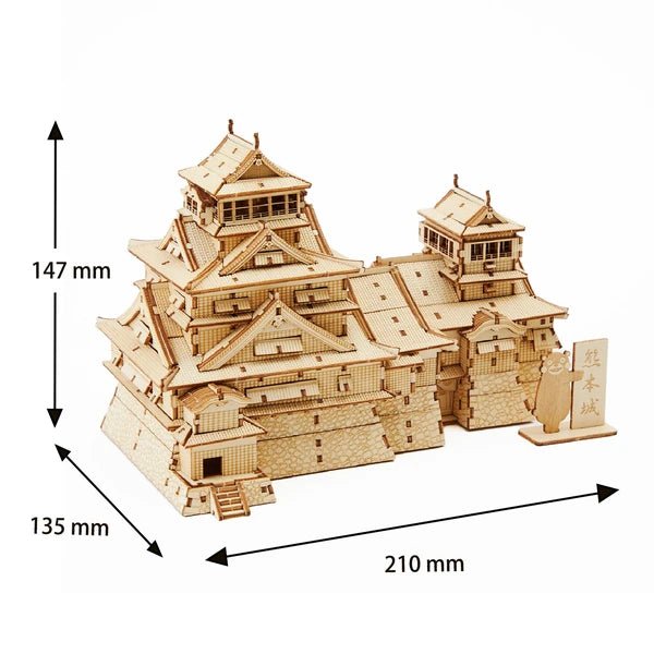 El Castillo de Kumamoto - Rompecabezas 3D de Arte - Ala Japonesa
